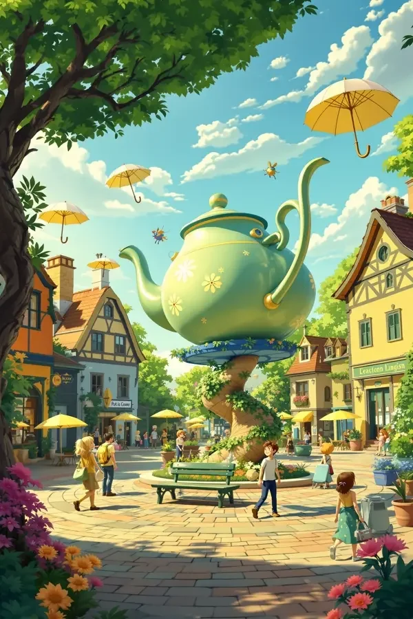 小镇奇谈电视剧封面海报，奇幻 / 喜剧